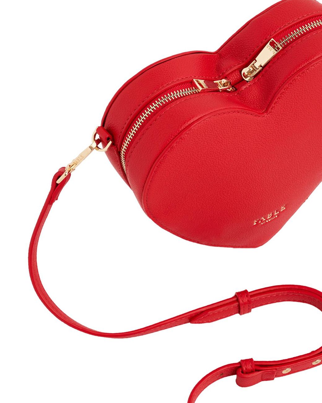 Fable England Red Penelope Heart Crossbody Bag