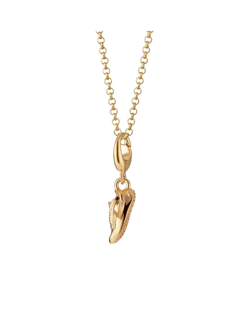 Lily Charmed Metallic Plated Running Trainer Charm Necklace