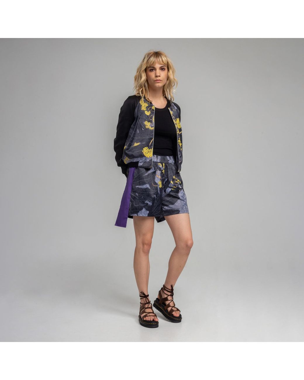 ARTISTA Black Diana Zipped Bomber Jacket