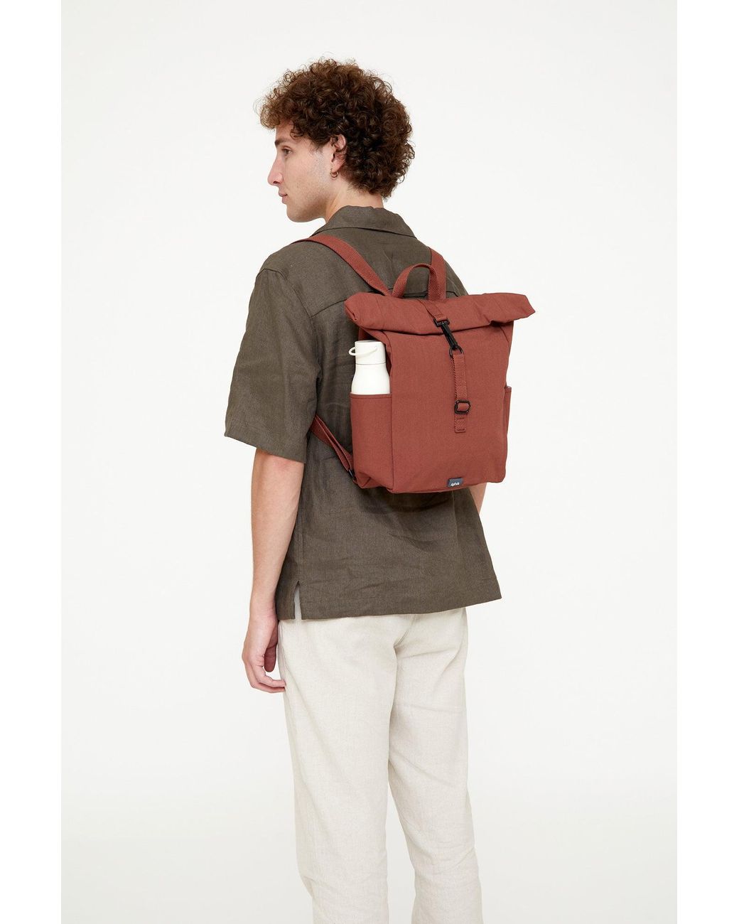 Lefrik Pink Roll Mini Backpack Bronze for men