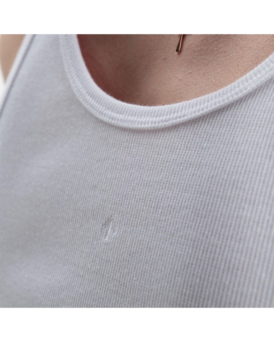 Reet Aus White Tank Top For Basic for men