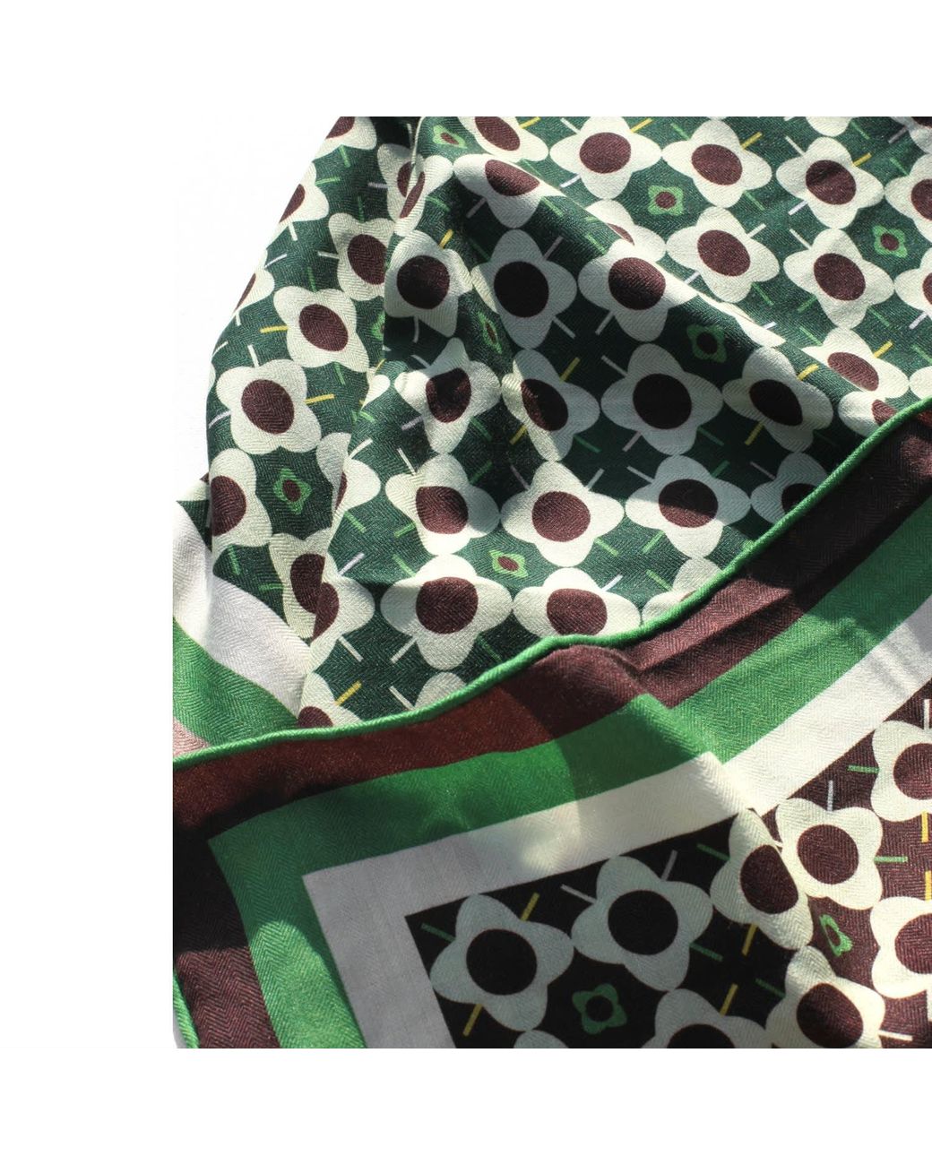 Jessie Zhao New York Black Double Sided Wool Silk Scarf Of Polka Dot Bloom