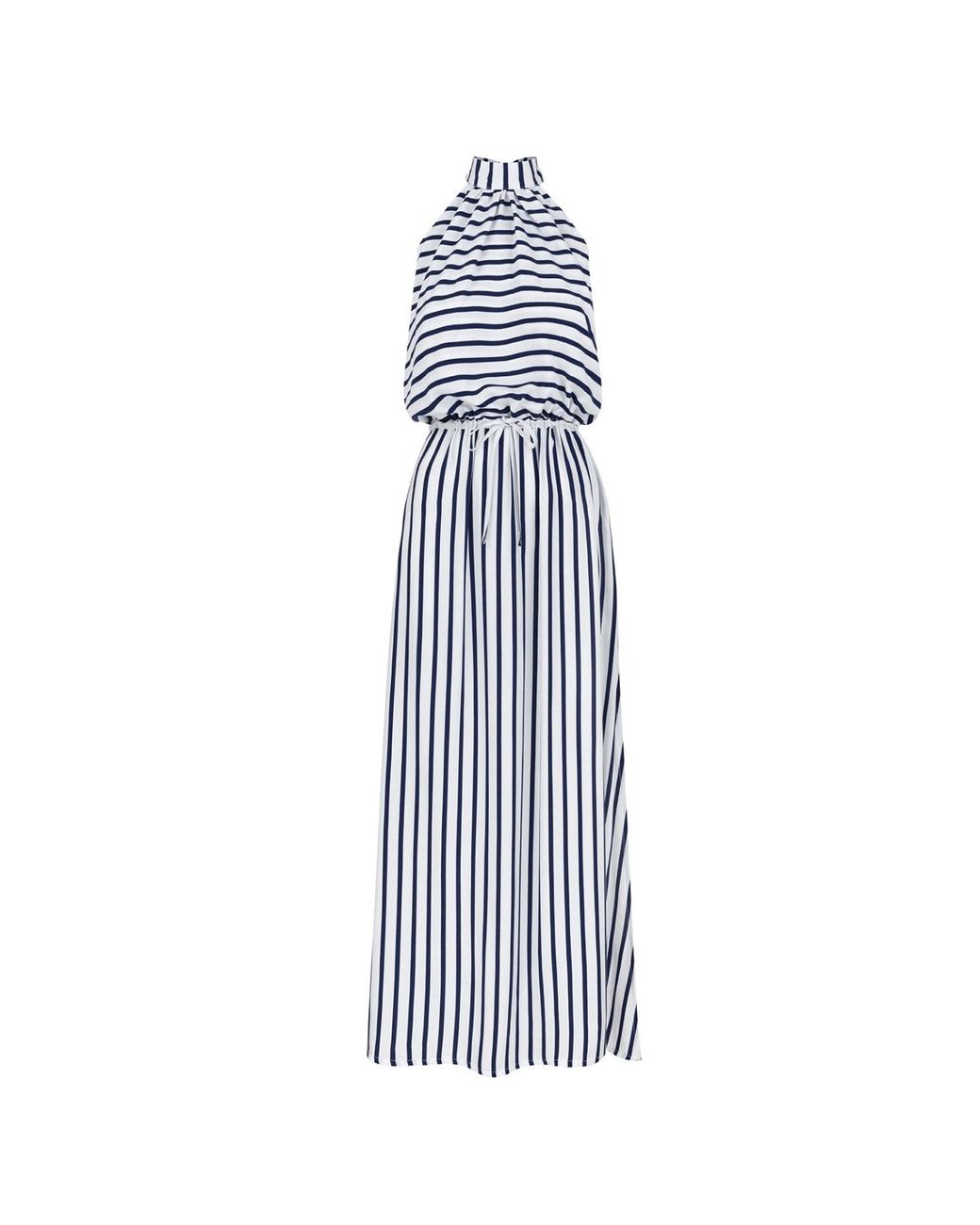 SaintBy White Capri Dress With Blue Stripes | Lyst