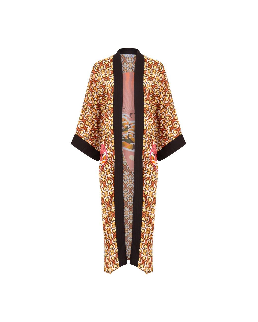 Henelle Multicolor Surfrider Sunset Kimono