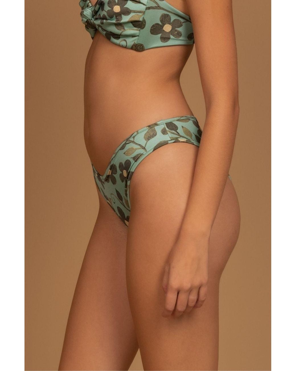 Montce Green Aquamarine Lulu Zig-Zag Stitch Bikini Bottom