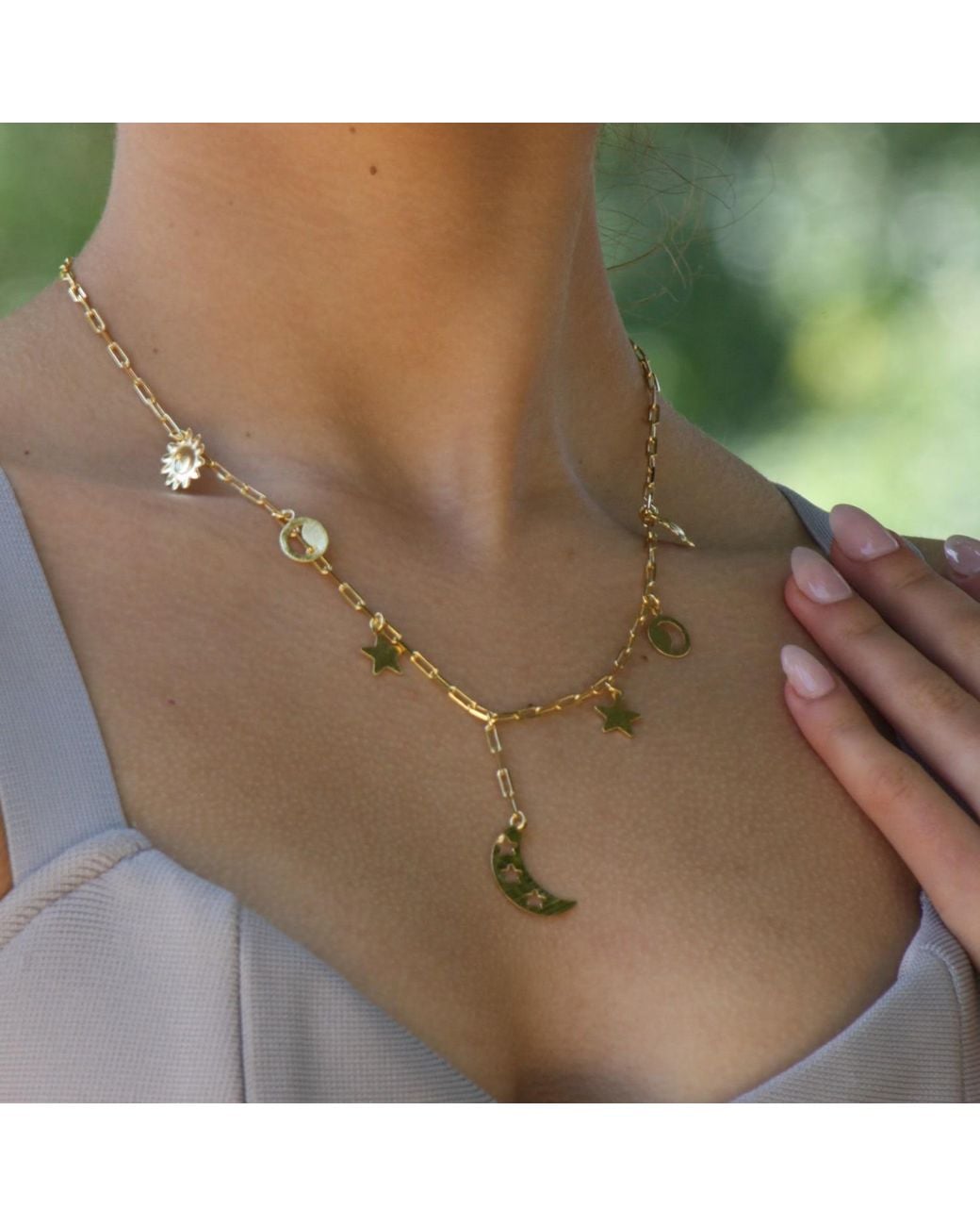 Marcia Moran Metallic Suki Celestial Necklace