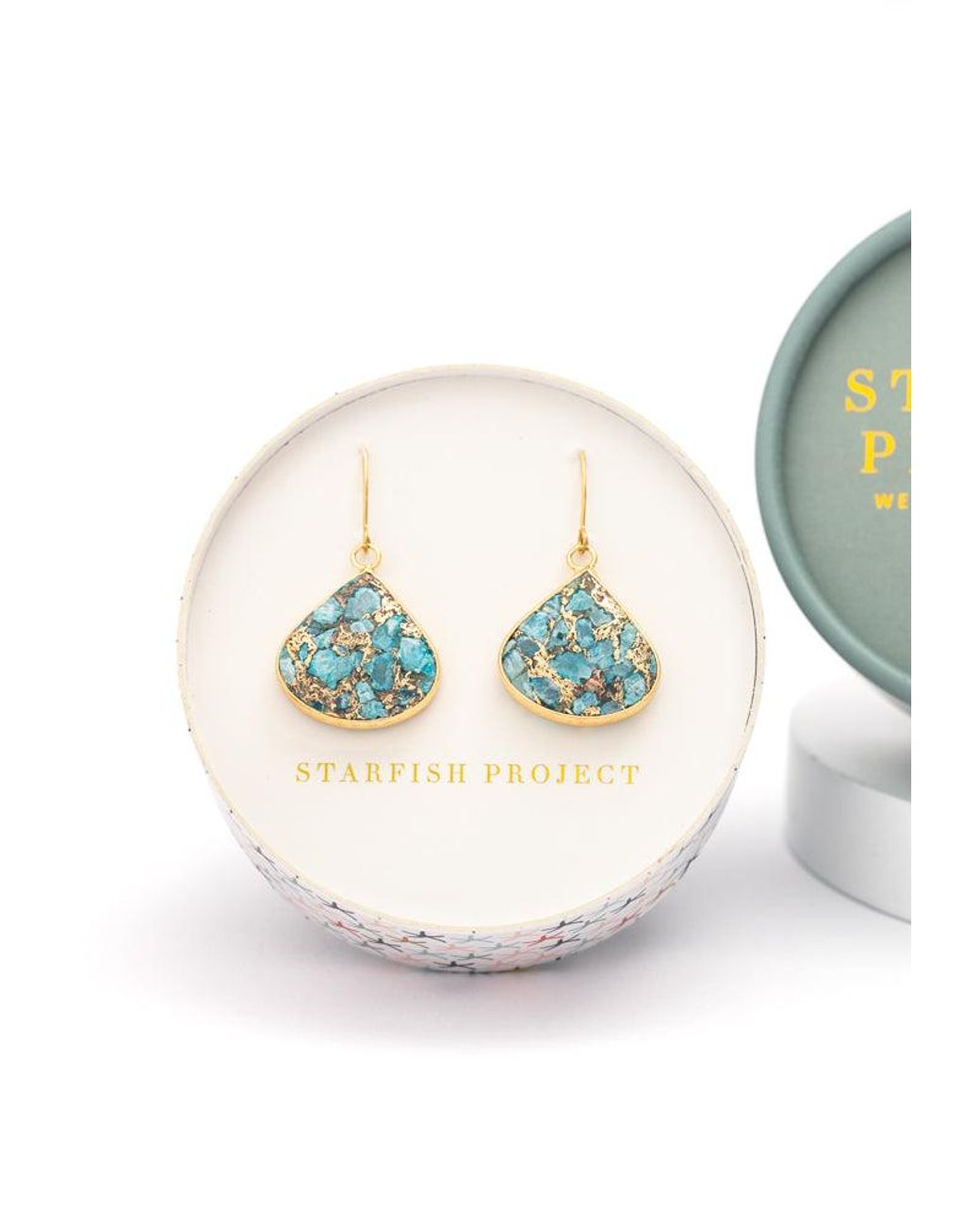 Starfish Project Blue Emperor Stone Blossom Earrings