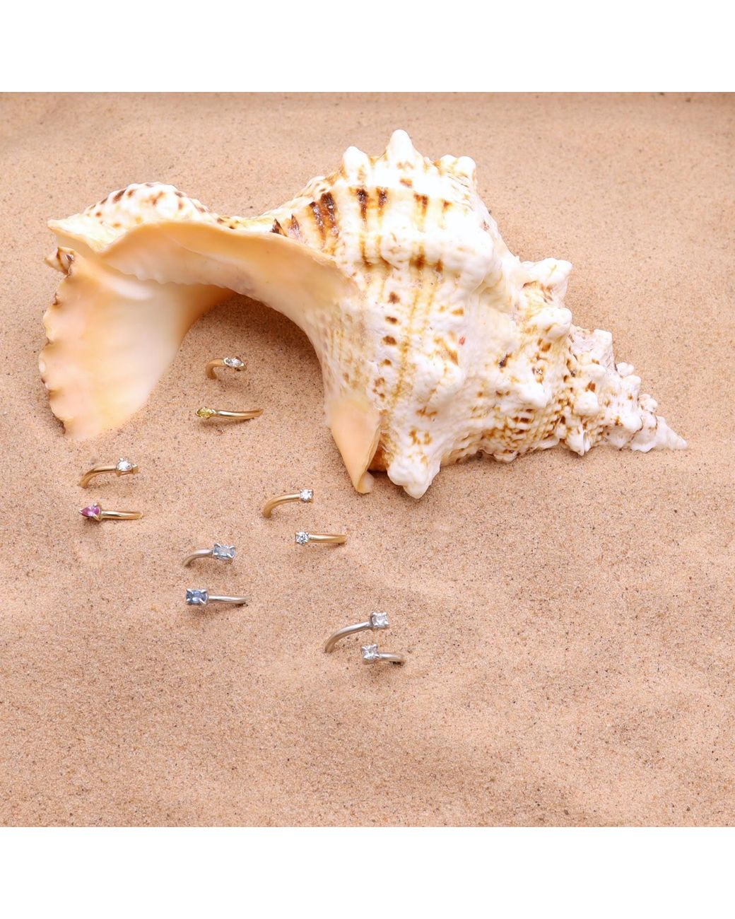 Gabriella Alicia Metallic And Sapphire Toi Et Moi Wrap Ring