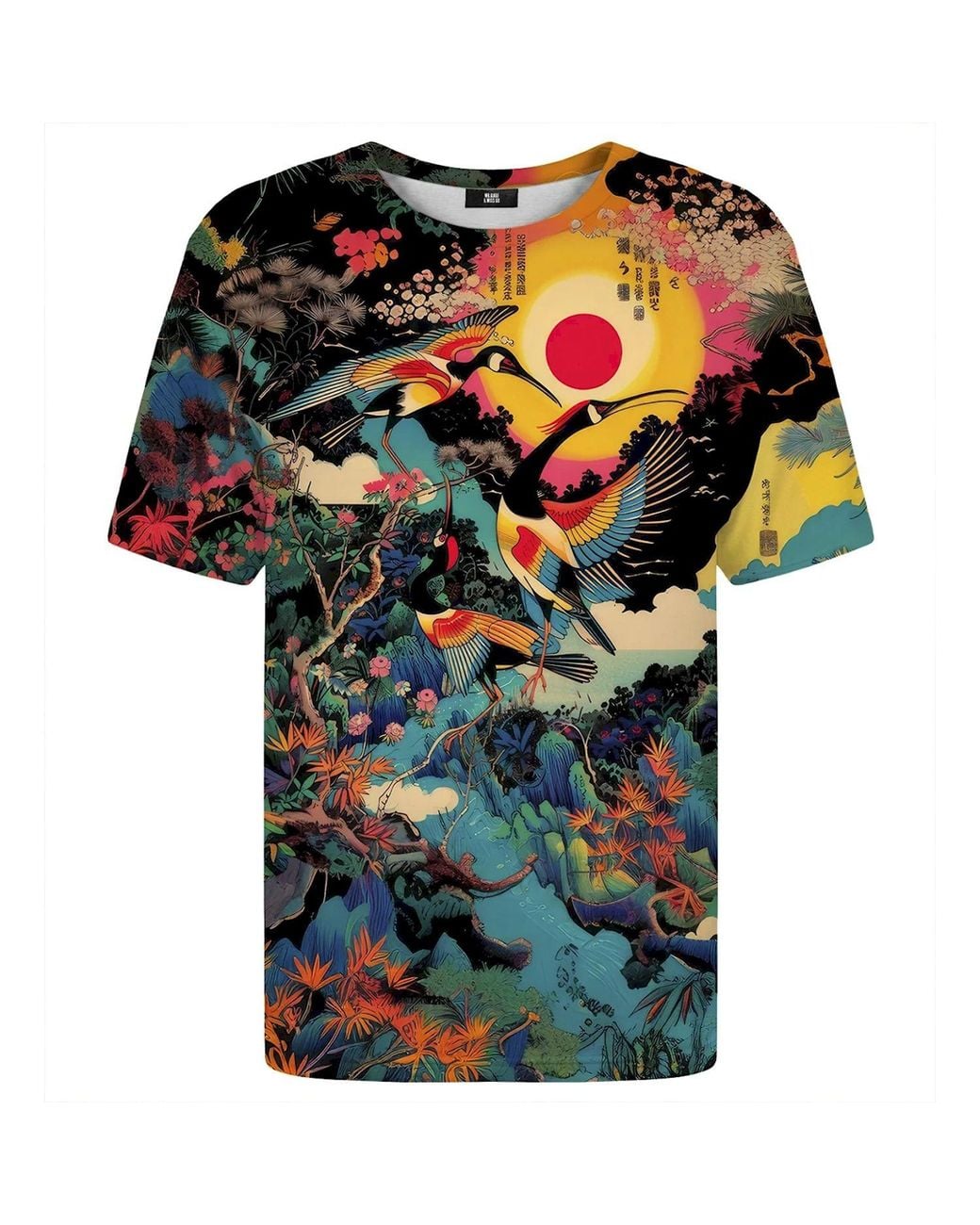 Aloha From Deer Multicolor Japanese Heron T-Shirt