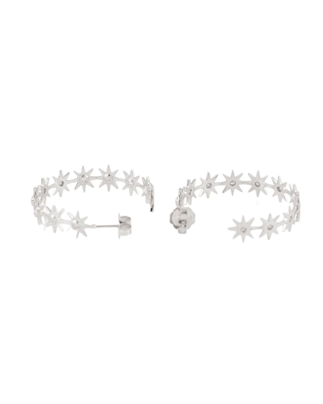 Artisan Metallic Natural Diamond huggie Earrings 18k Gold Diamond