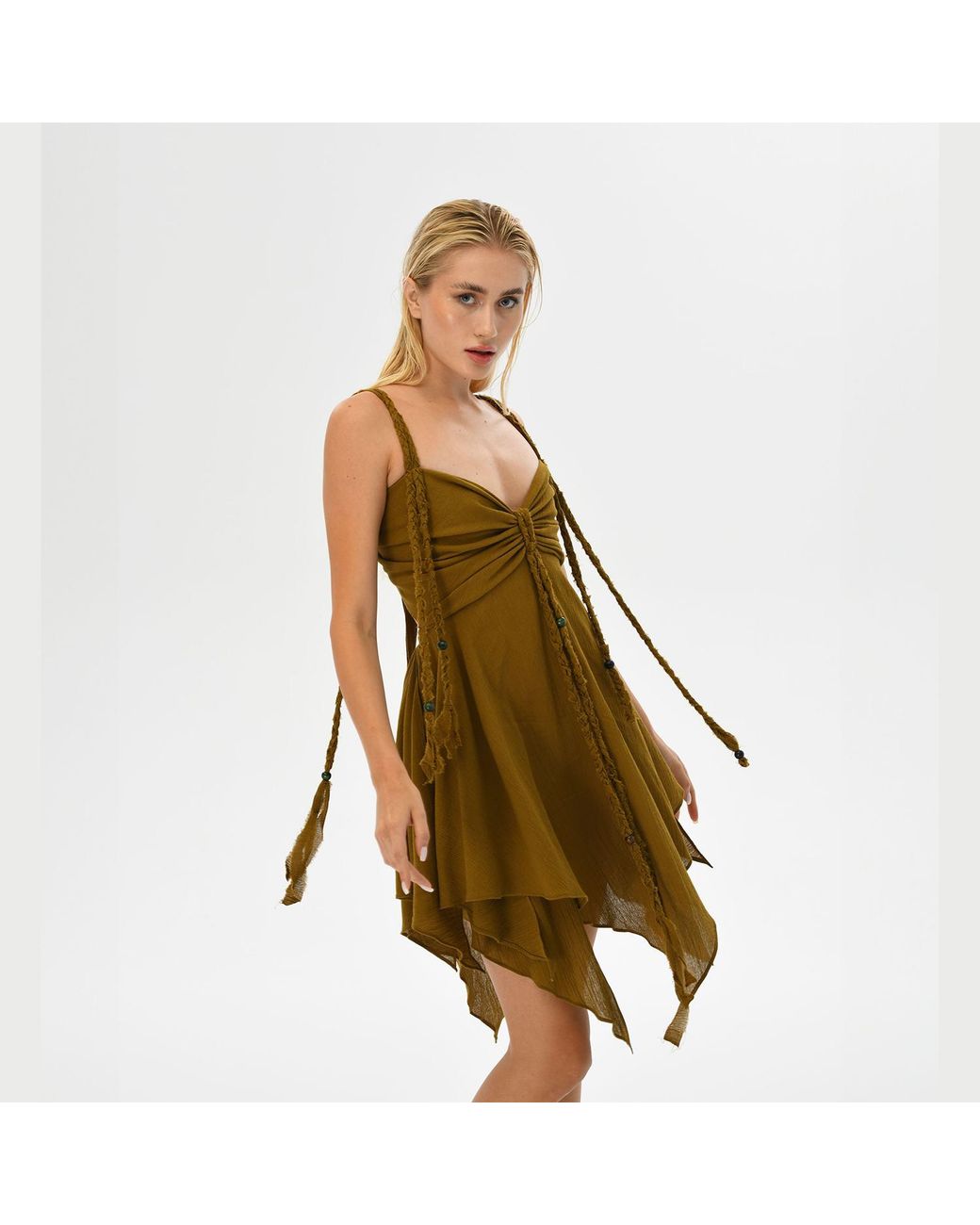 Zhenabia Brown Ninsun Dress