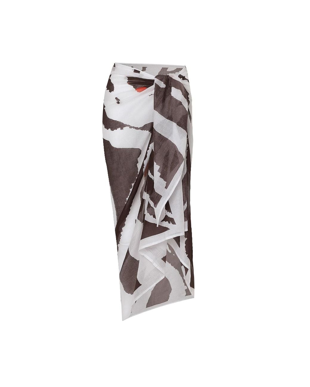 DHARA SHETH DUBAI Multicolor Into The Wild Zebra Animal Print Resort Sarong