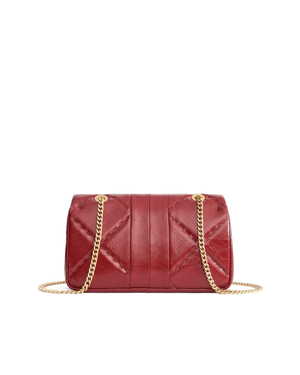 Orange Cube Red Mosaic Diamond Chain Bag