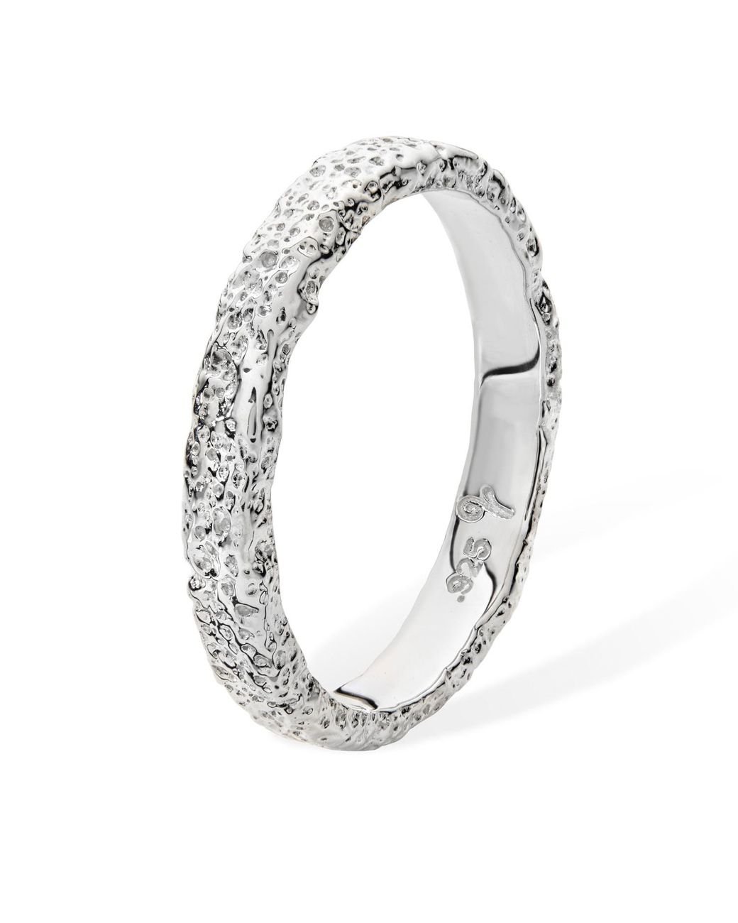 Lucy Quartermaine Metallic Solid Sterling Slim Hula Ring
