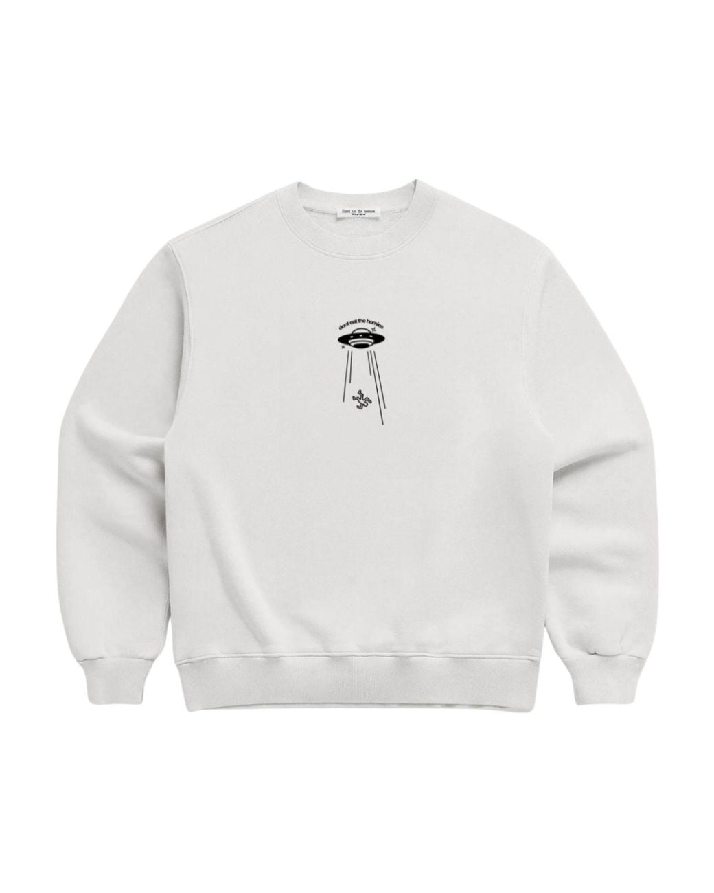 Dont Eat the Homies White Alien Crewneck for men