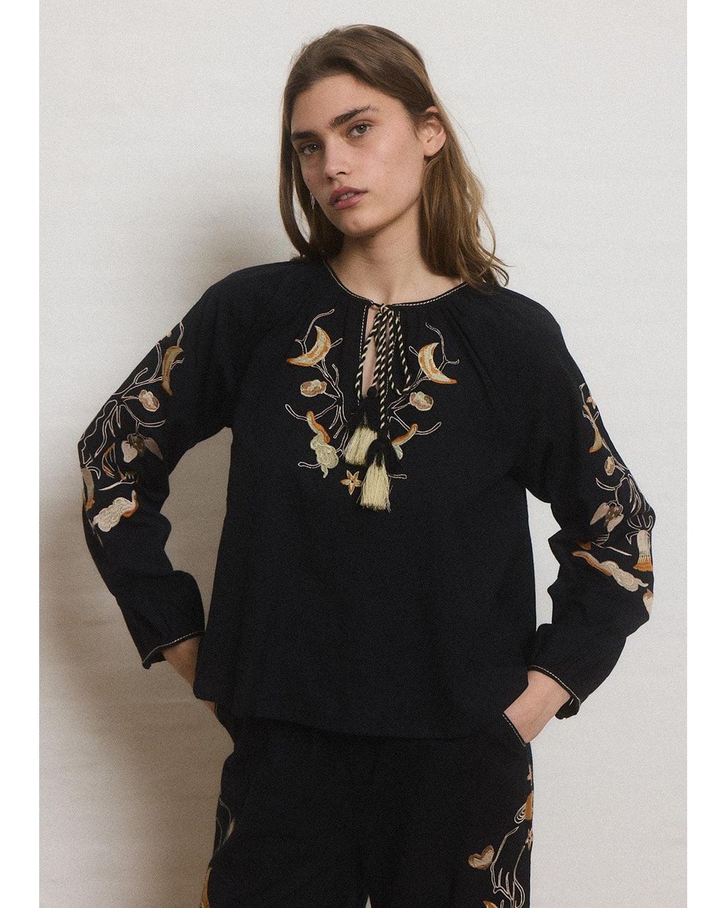 Helmstedt Black Eline Blouse