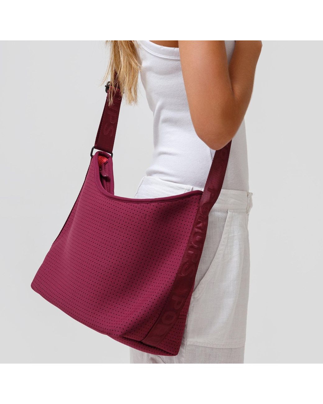 Pop Ups Brand Purple Hobo Crossbody Bag Berry