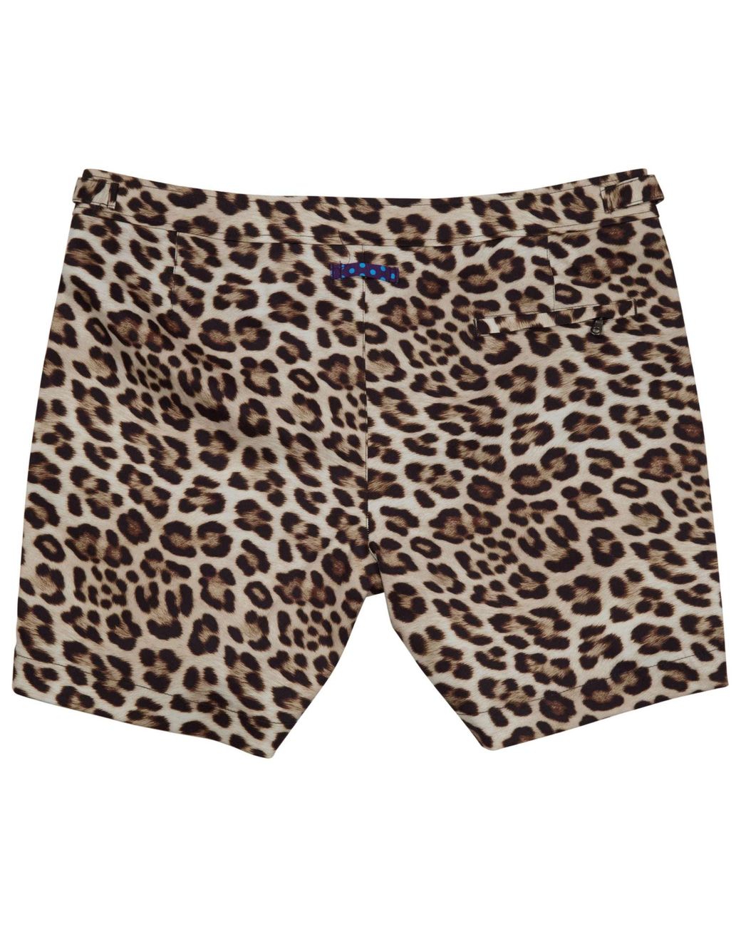Lords of Harlech Black Pool Leopard Tailored Swim Short for men