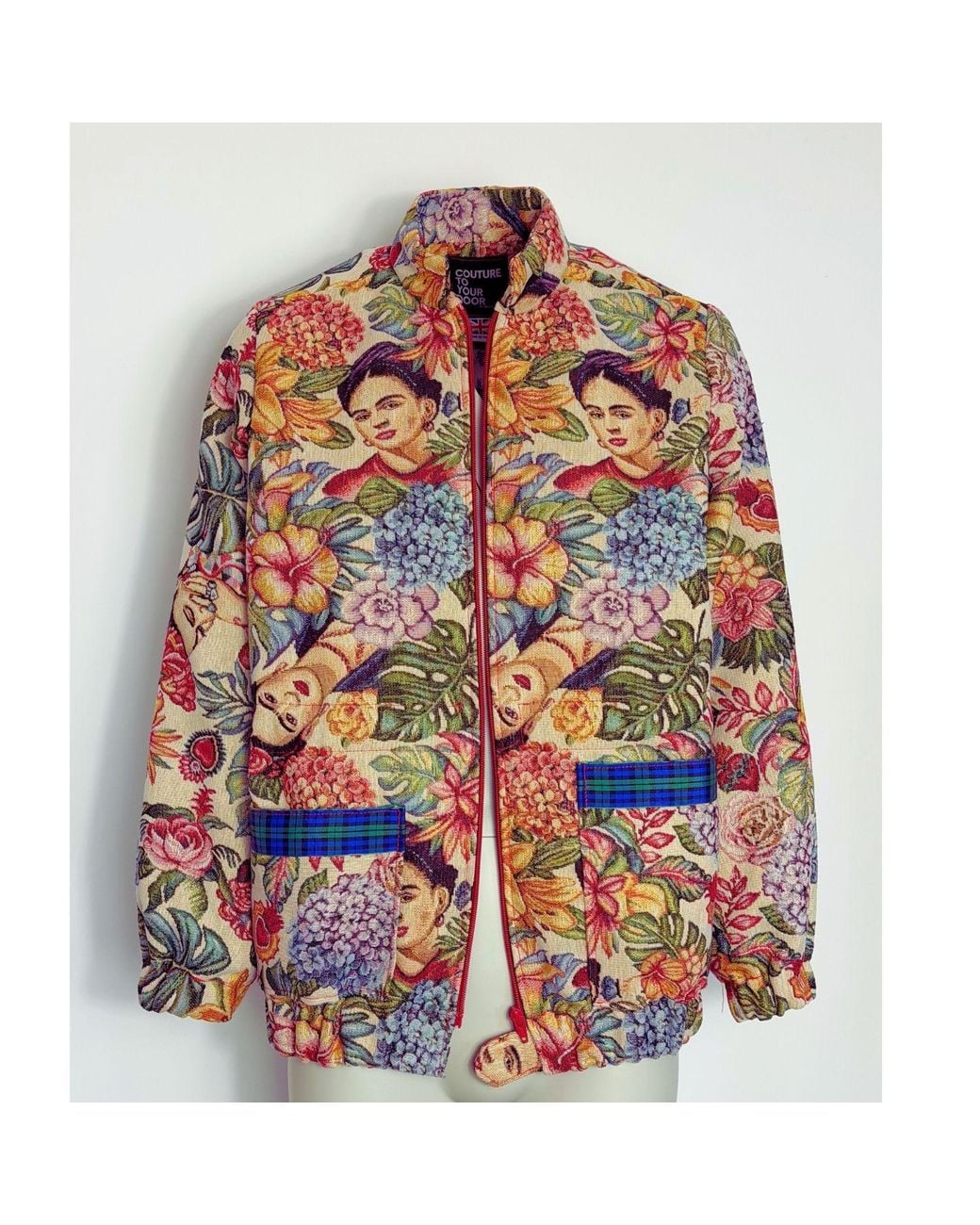 Couture to Your Door Multicolor Parka Style Floral Upcycled Tapestry Jacket