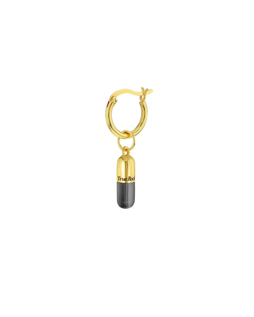 True Rocks Metallic 2 Tone Gun Metal & 18kt Gold-plated Small Pill Pendant for men