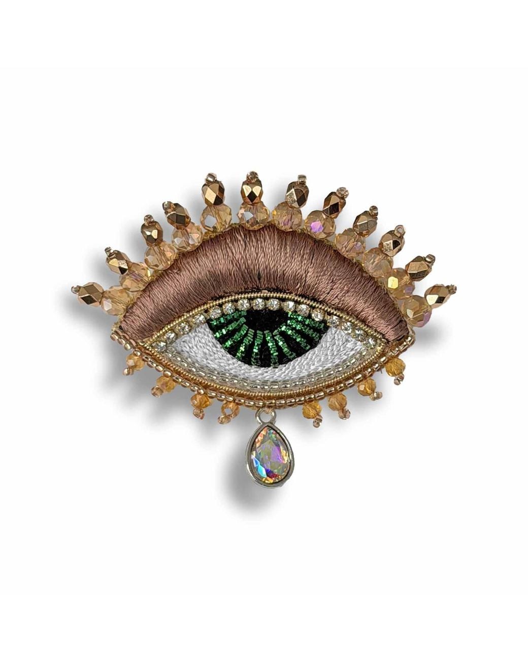 VETKA Metallic Neutrals Eye Talisman Brooch – Sunny Gaze