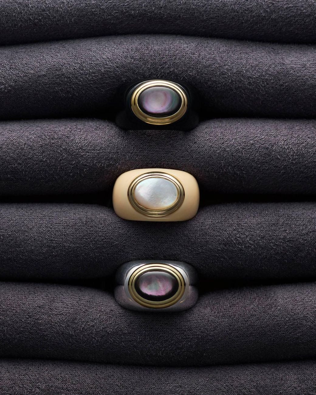 Stone Fruit Black Core Ring Resin