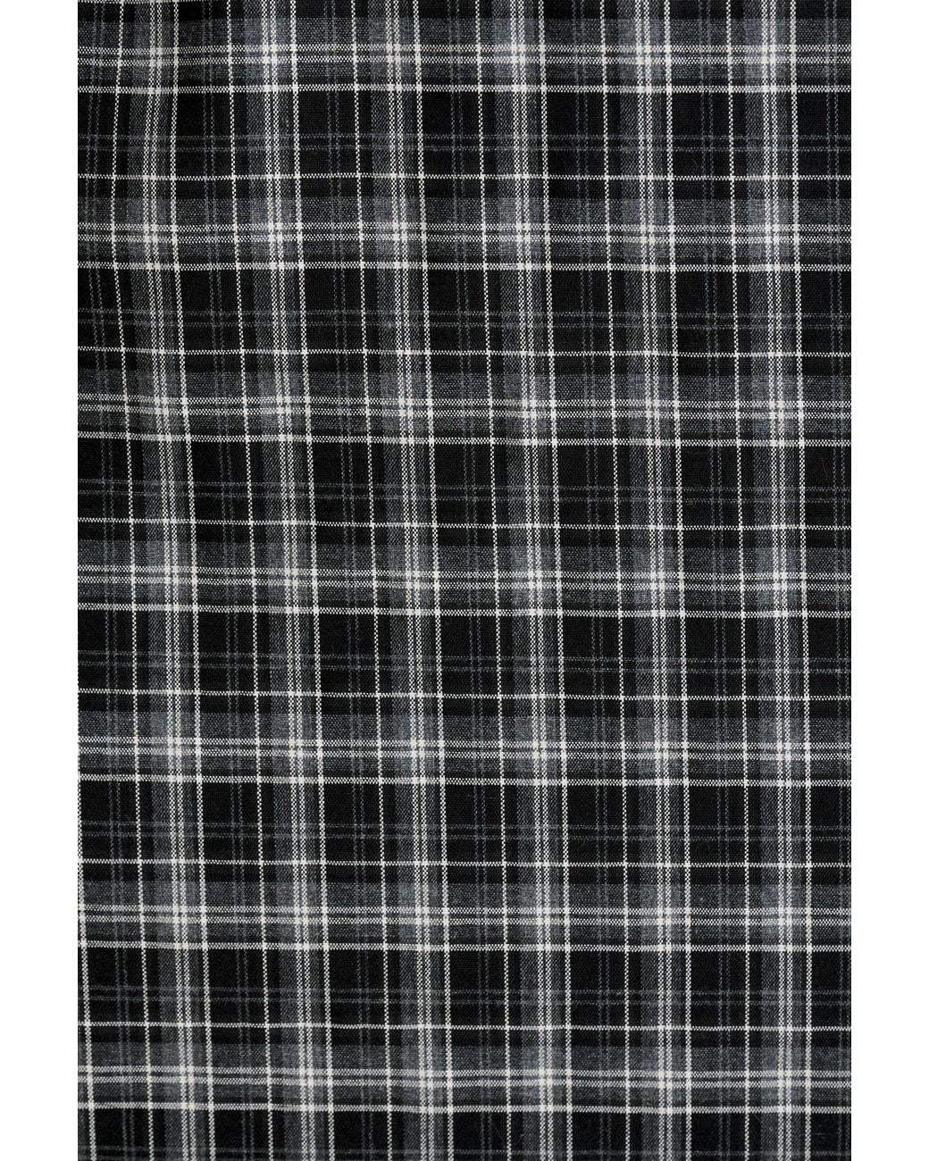 Louche Black Alva Shadow Check Long Sleeve Midi Dress
