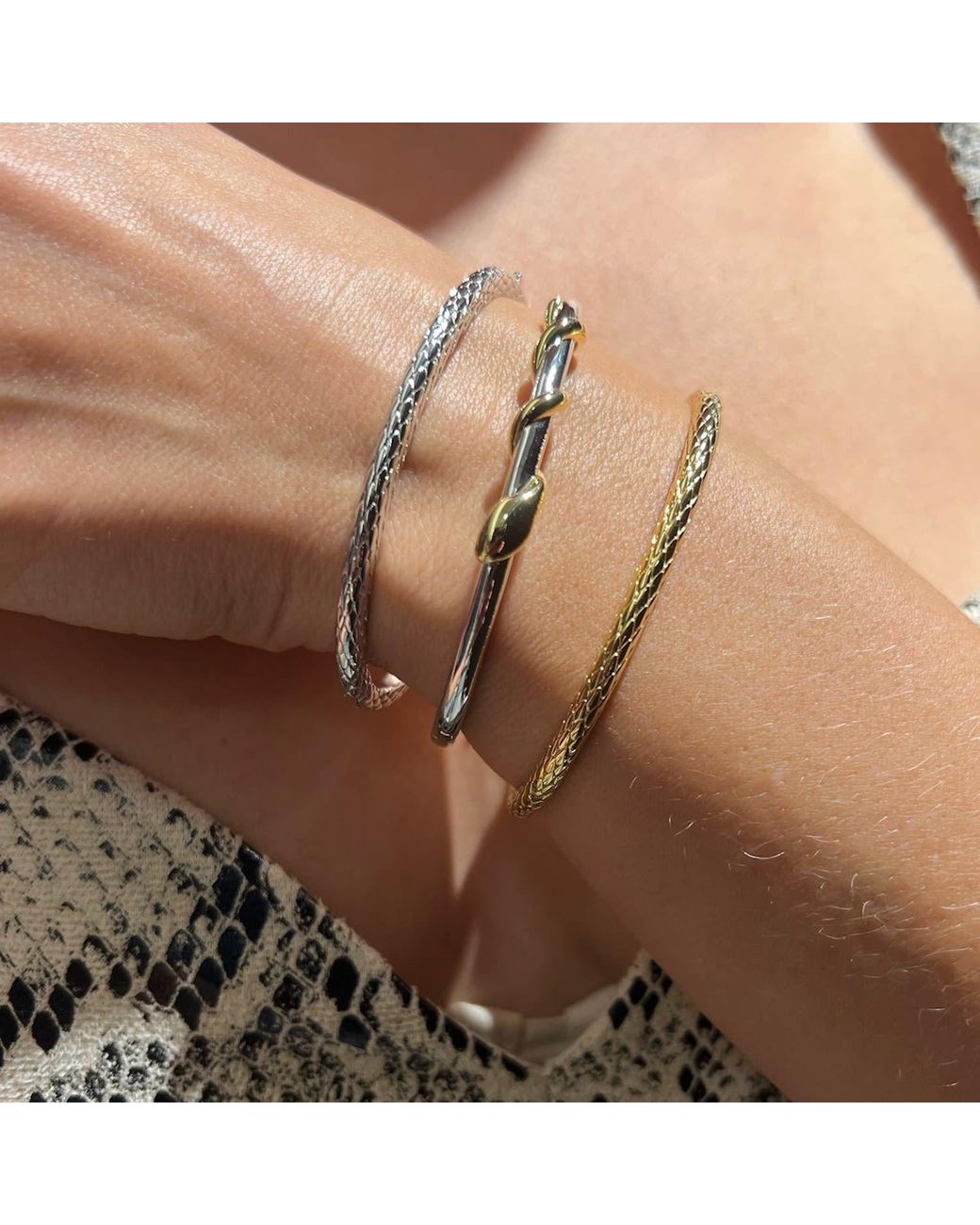 Native Gem Metallic Bali Bangle-14K Vermeil