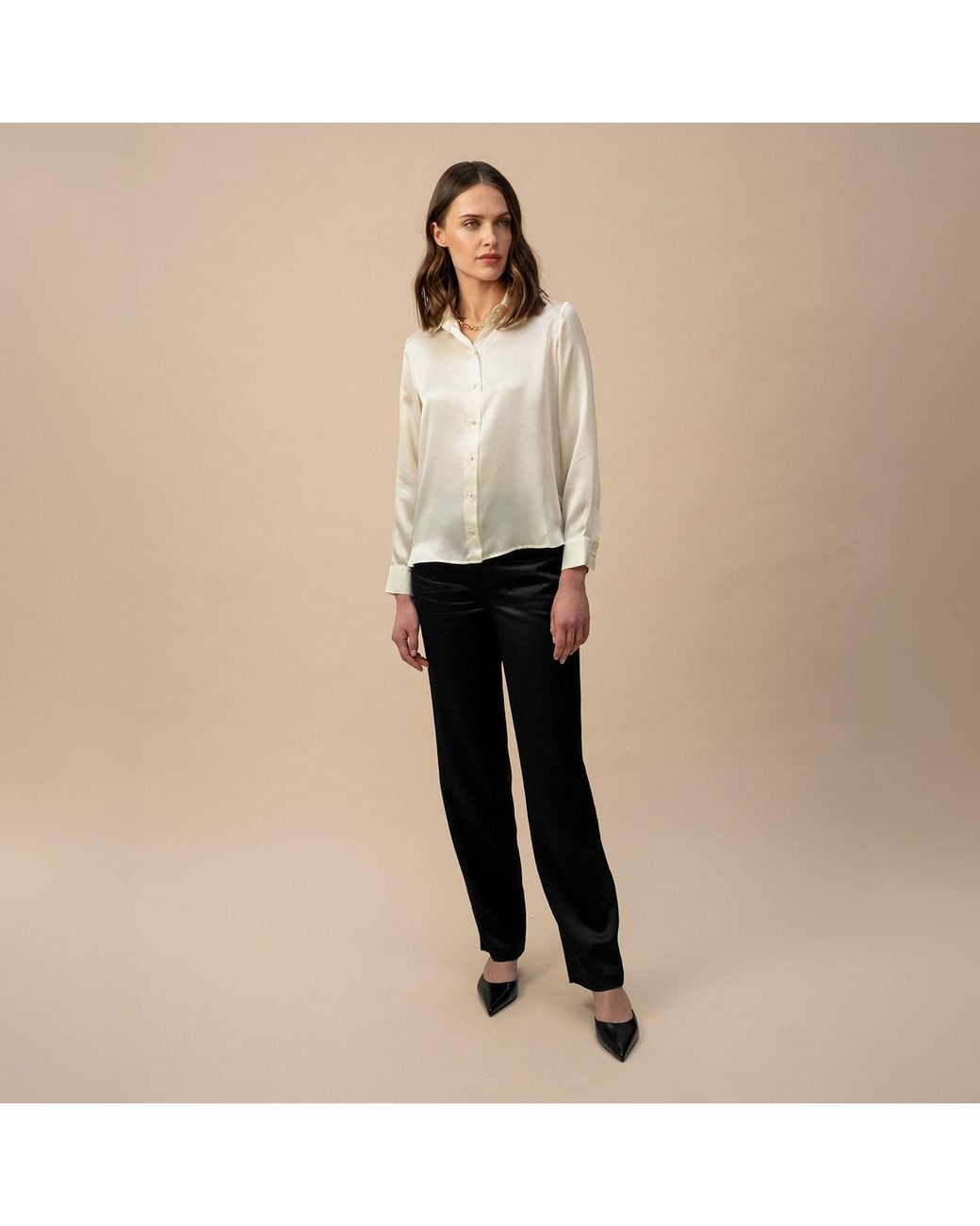 Anse Victorin Natural Alva Silk Blouse