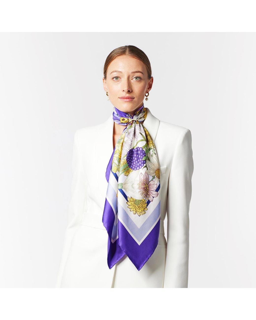 Emily Carter Purple The Wild Flower Scarf