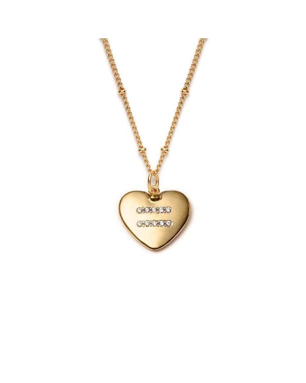 With Love Darling Metallic Equality Heart Necklace