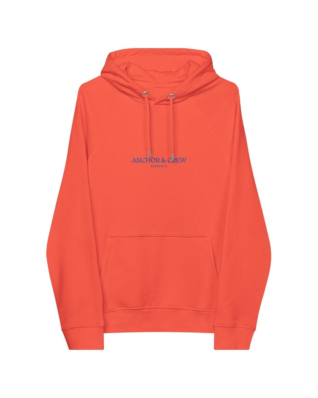 Anchor and Crew Red Burnt Three Celeste Editions Organic Cotton Hoodie for men