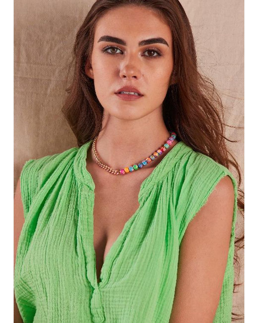 Adriana Pappas Designs Metallic Flower Power Necklace