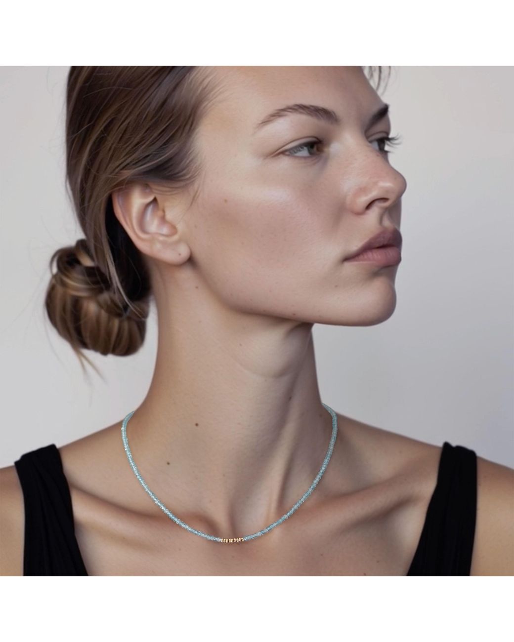 Bombyx House Blue Tiny Topaz Cluster Necklace