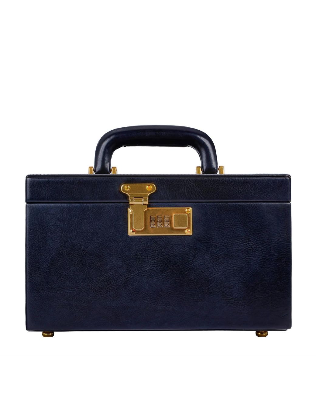 Time Resistance Blue Leather Jewelry Box For