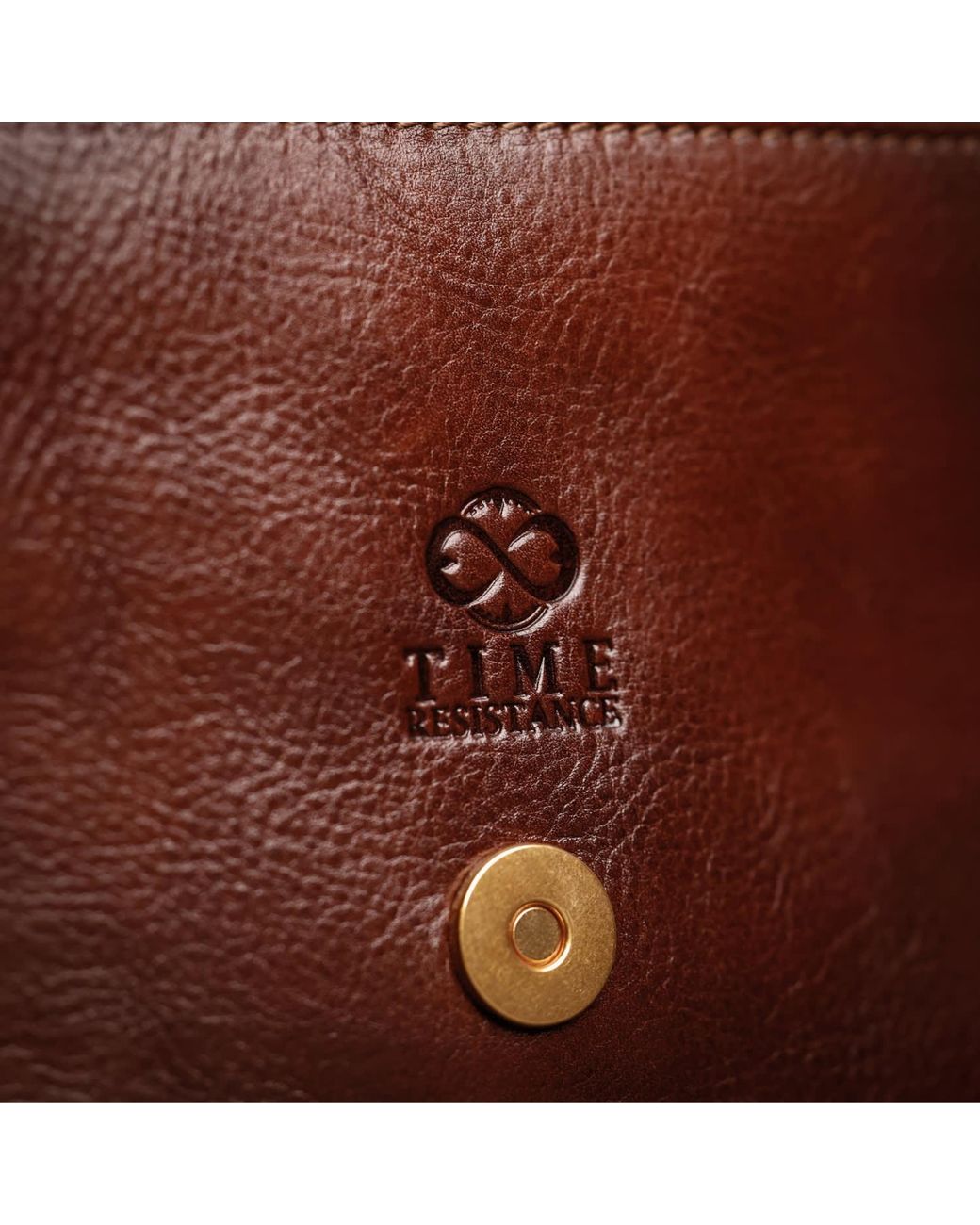Time Resistance Brown Leather Cross Body Bag For