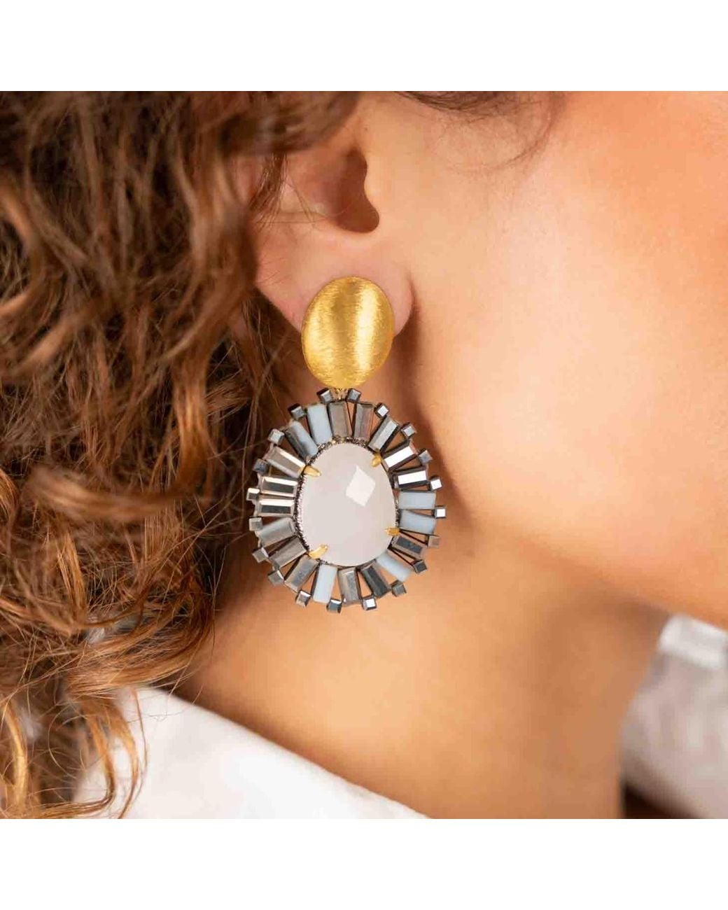 LOTT.gioielli Metallic Oval Earrings S