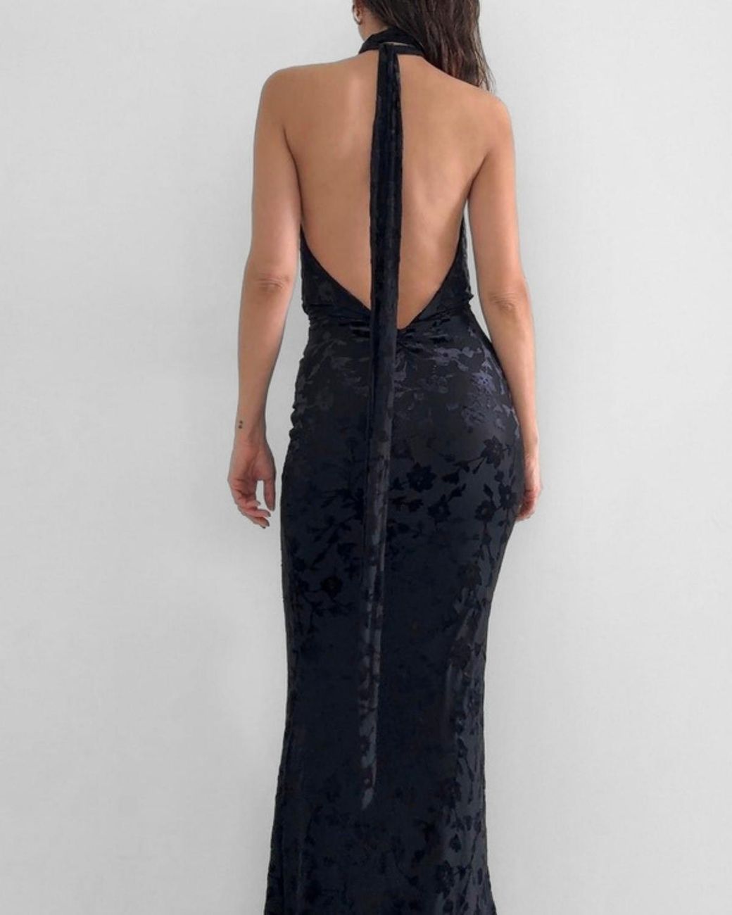 Alia Studio Black Moon Devoree Velvet Maxi