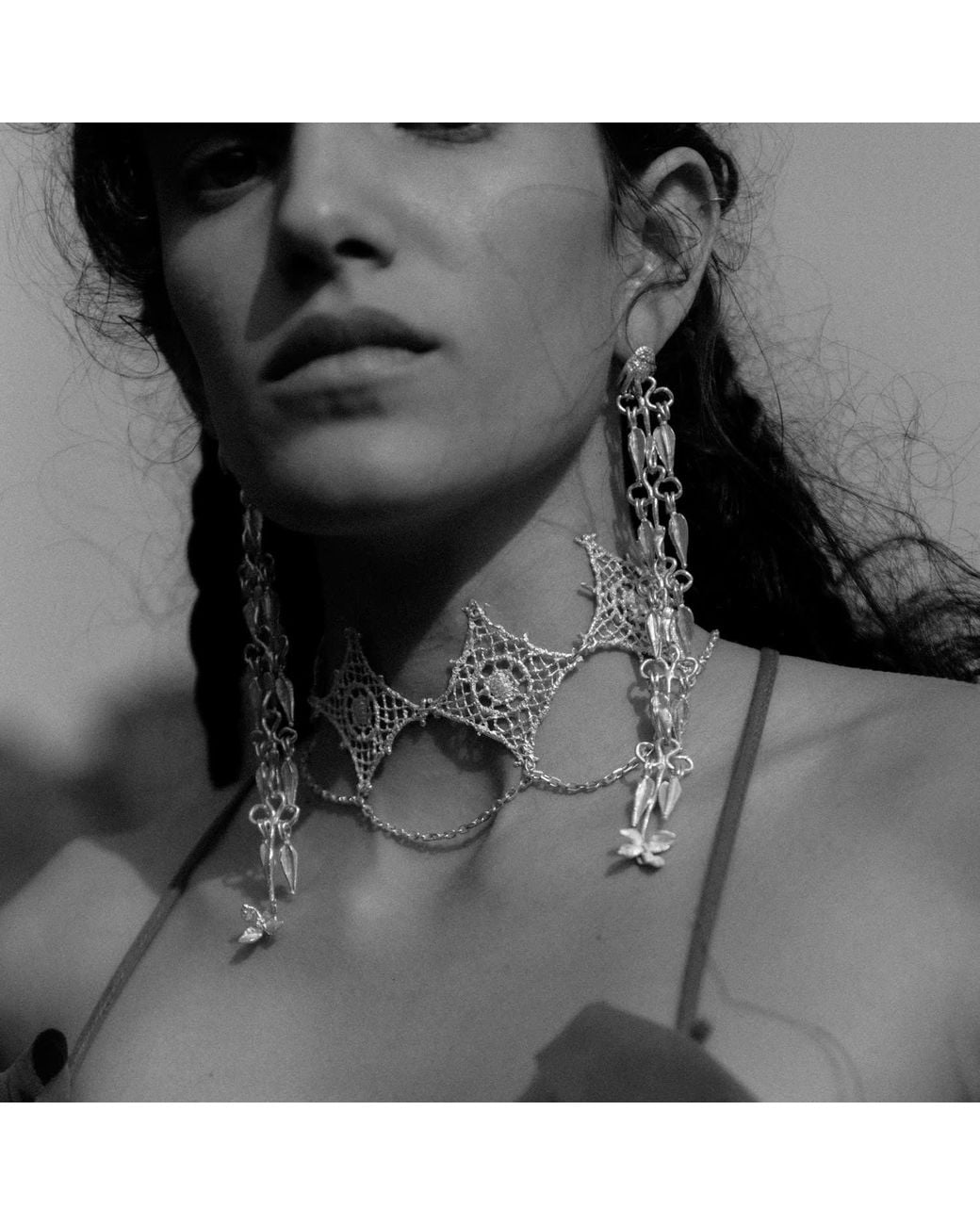 Raxada Metallic Enchanted Rhombus Choker
