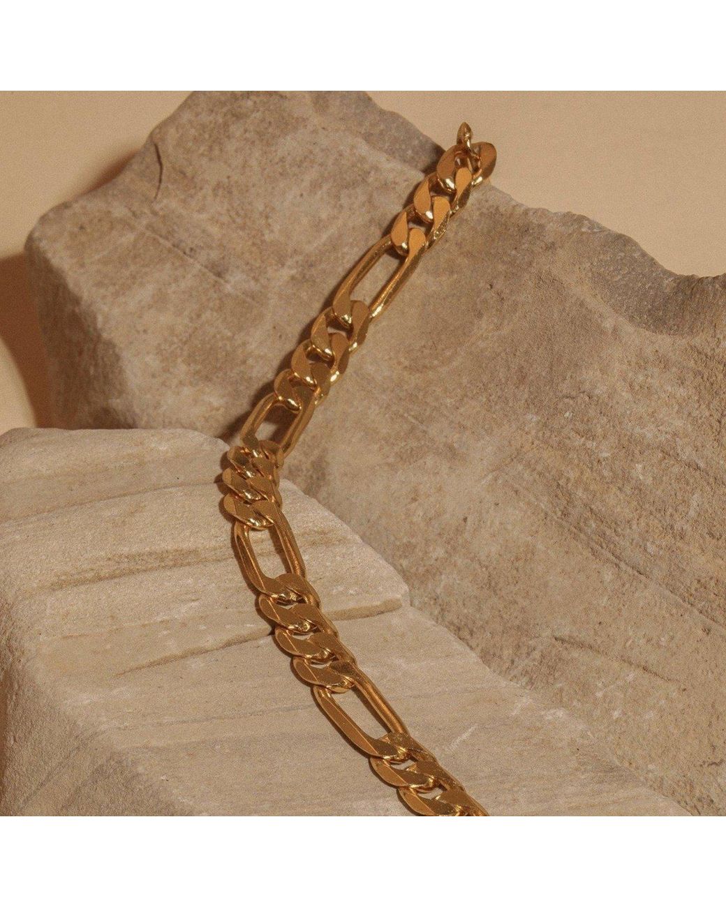 Lait & Lune Metallic Mesa Figaro Chain Necklace