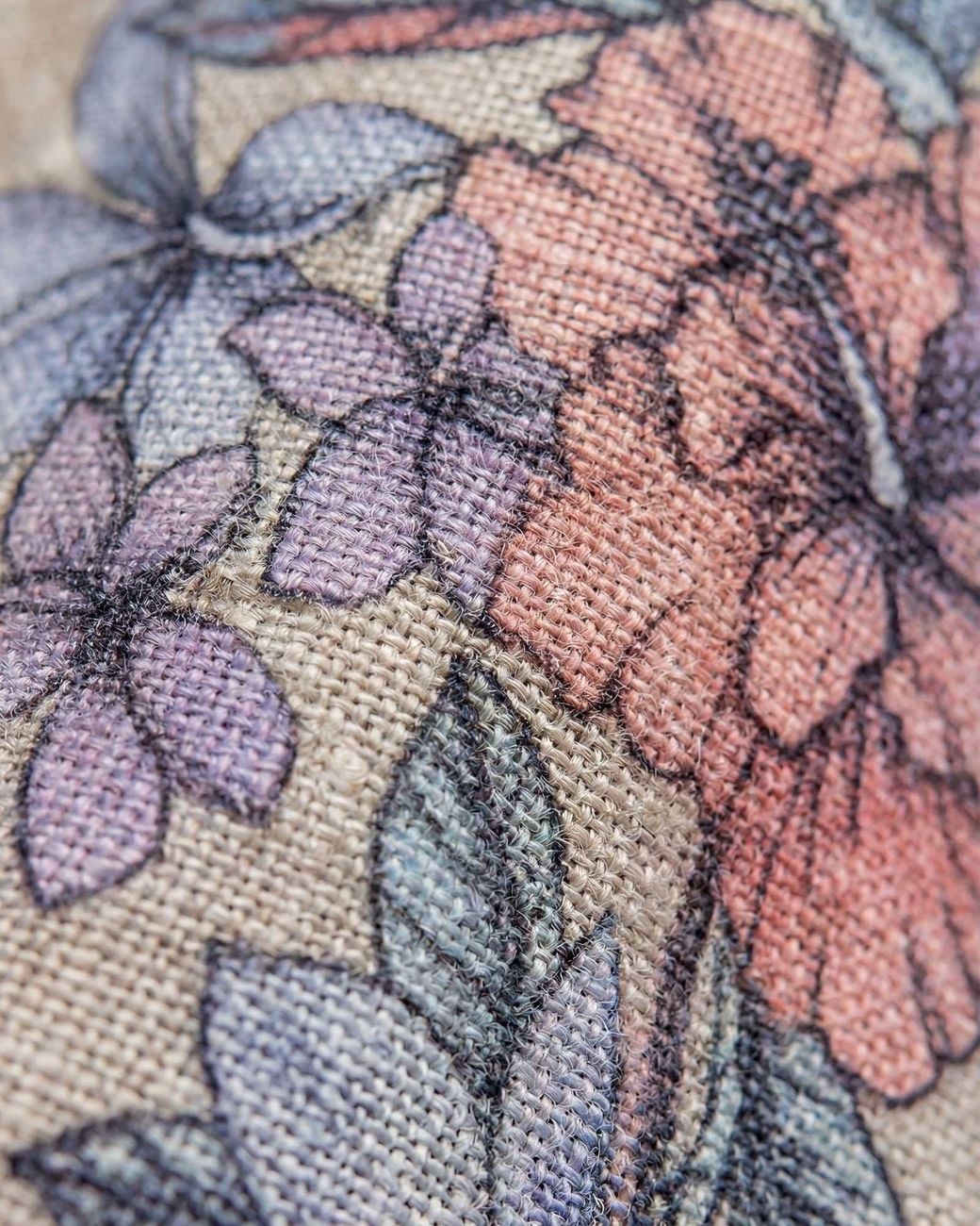 Lords of Harlech Gray Neutrals Leanne Exotic Floral Natural Drawstring Short