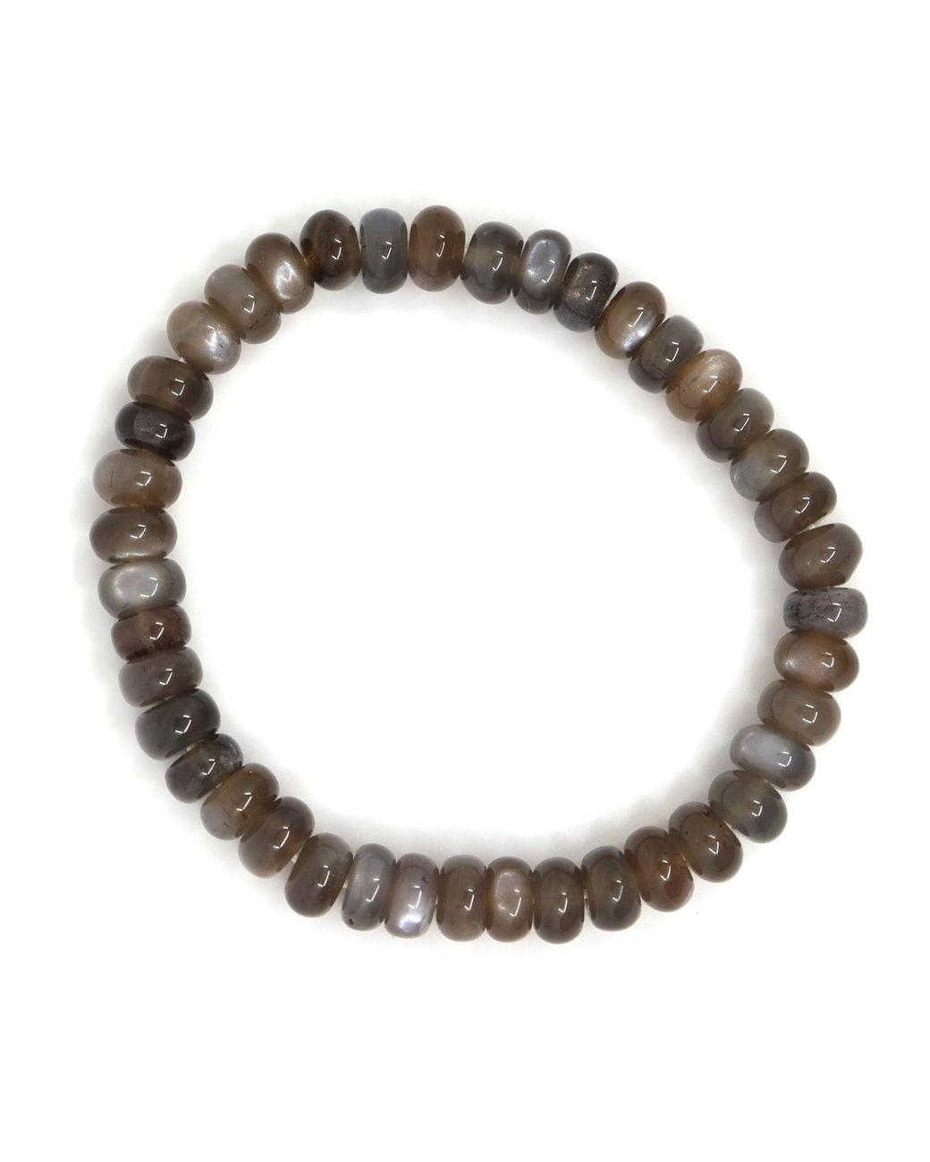 Shar Oke Gray Neutrals Moonstone Bracelet for men