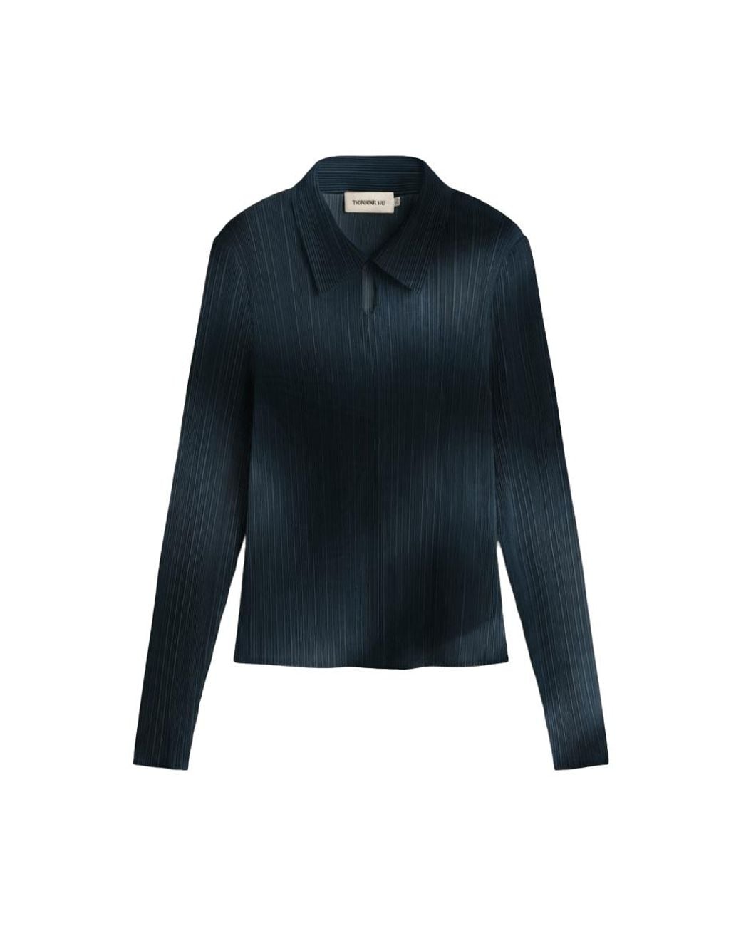 Thinking Mu Blue Whisper Agostina Pleated Top