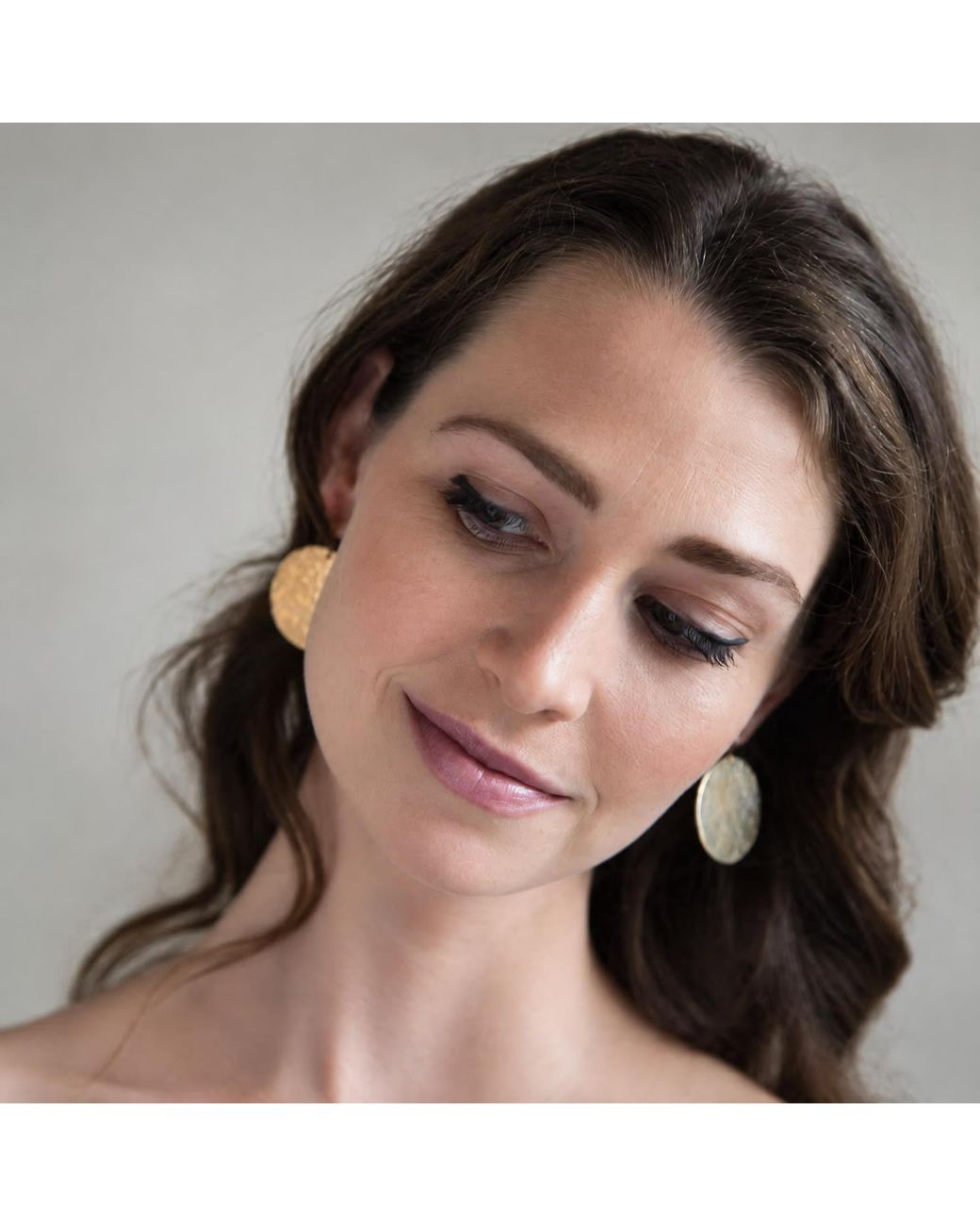 Heather Hawkins Jewelry Metallic Large Hand Hammered Disc Earrings