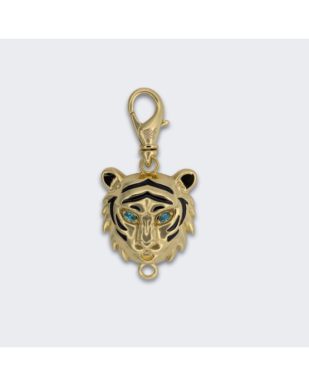 Frenvyrn Metallic Tiger Convertible Malachite Bracelet Bag Charm Medium