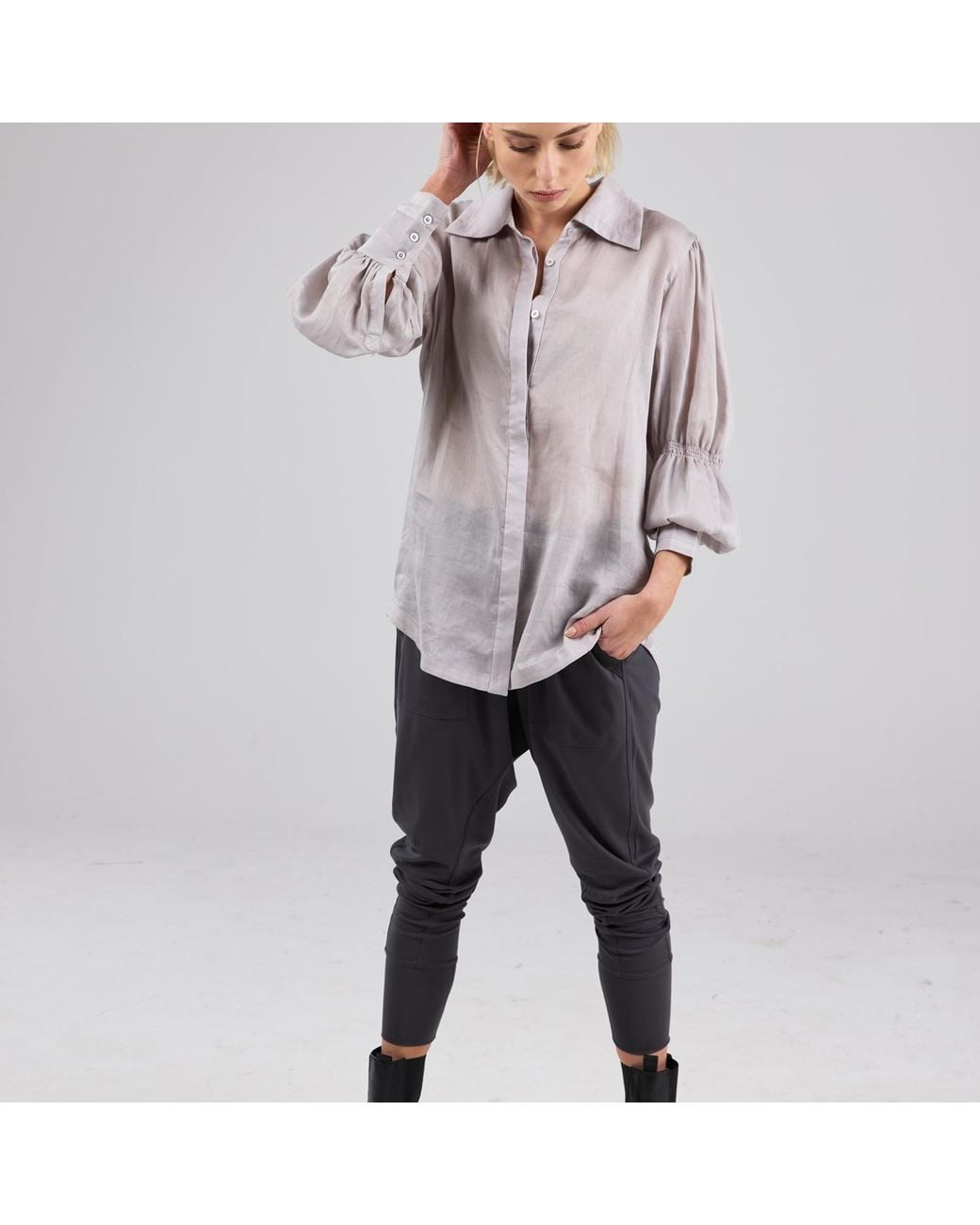 Dref Gray Neutrals Mira Shirt