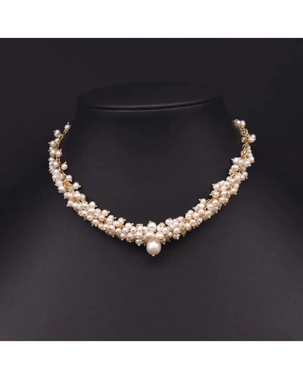 Angel Barocco Metallic Irresistible Multi Ivory Pearl Necklace