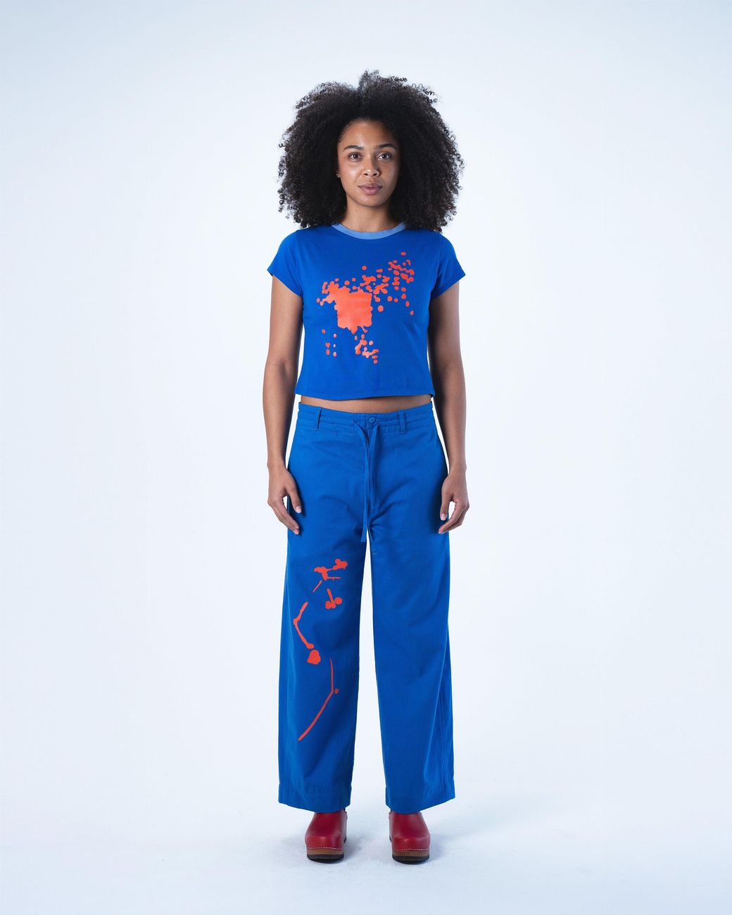 Lilia Munn Blue Organic Cotton Trouser –