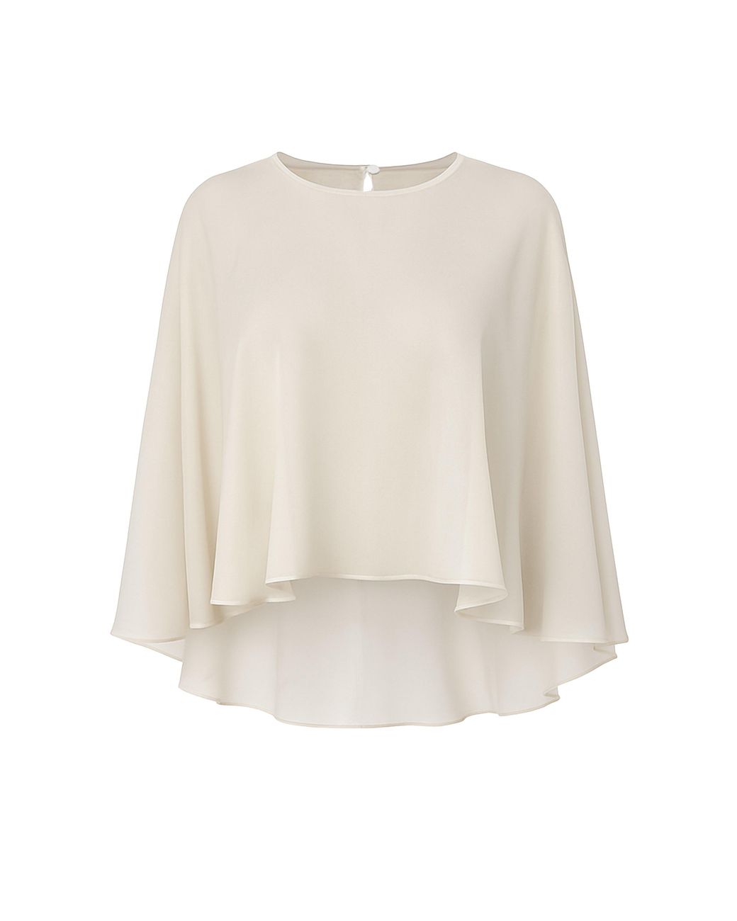 NAZLI CEREN White Viona Chiffon Cape