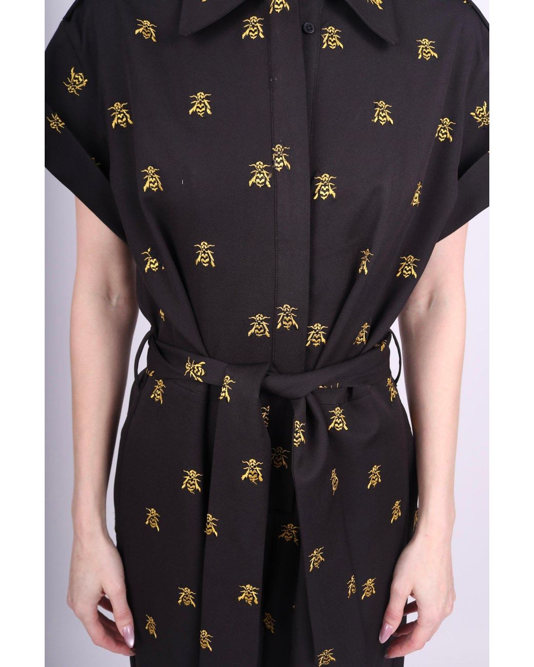 Any Old Iron Black Embroidered Wasp Jumpsuit